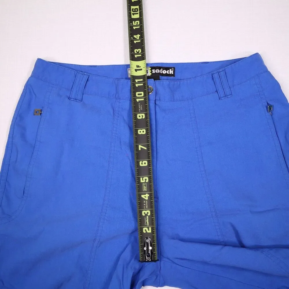 jamie sadock Blue Bermuda Performance Golf Shorts Women's Size 10 Zipper Pockets